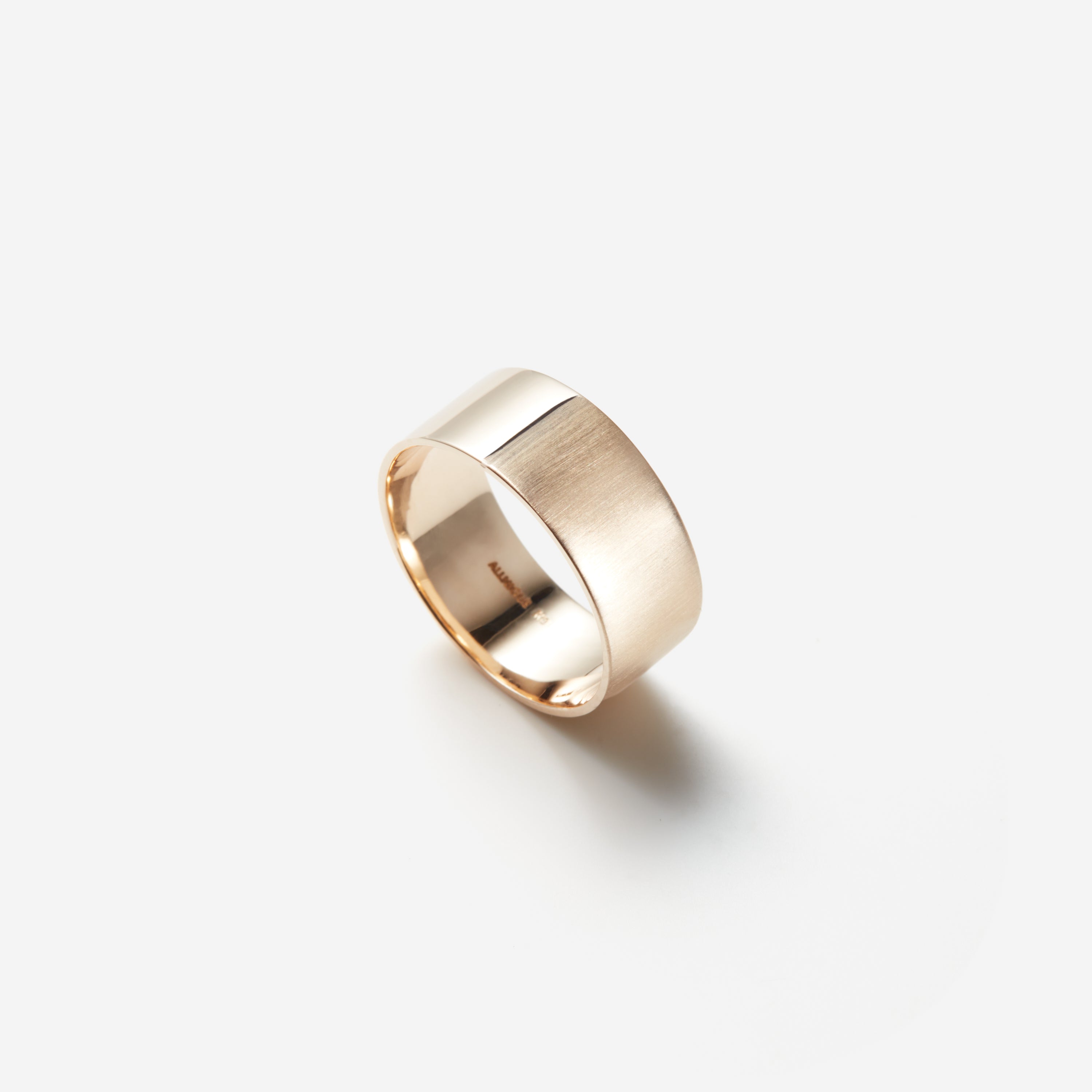 Layered "Flat band" リング K10YG
