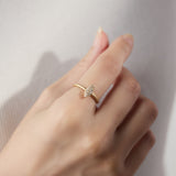 Pave "Marquis" リング K18YG