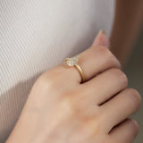 Pave "Pearshape" リング K18YG