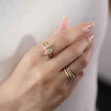 Pave "Bar" リング K18YG