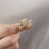 Pave "Bar" リング K18YG