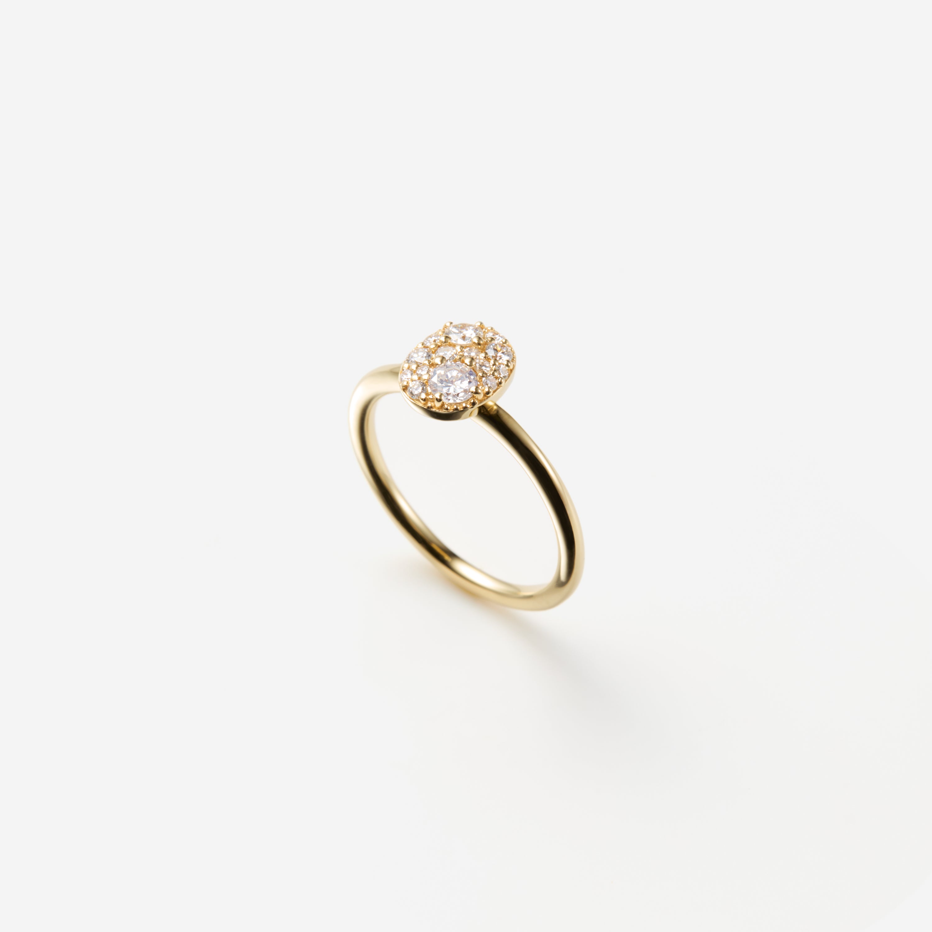 Pave "Oval" リング K18YG