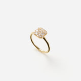 Pave "Eme" リング K18YG