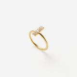Pave "Bar" リング K18YG