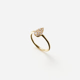 Pave "Pearshape" リング K18YG