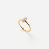 Pave "Marquis" リング K18YG