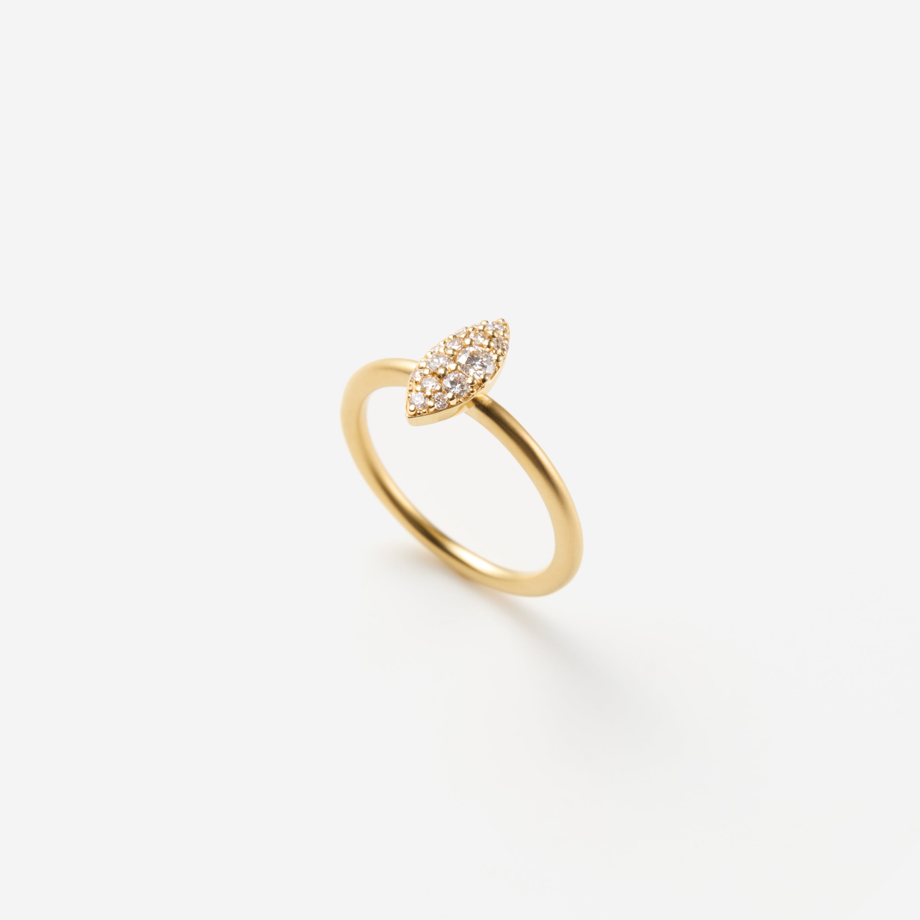 Pave "Marquis" リング K18YG