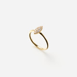 Pave "Marquis" リング K18YG