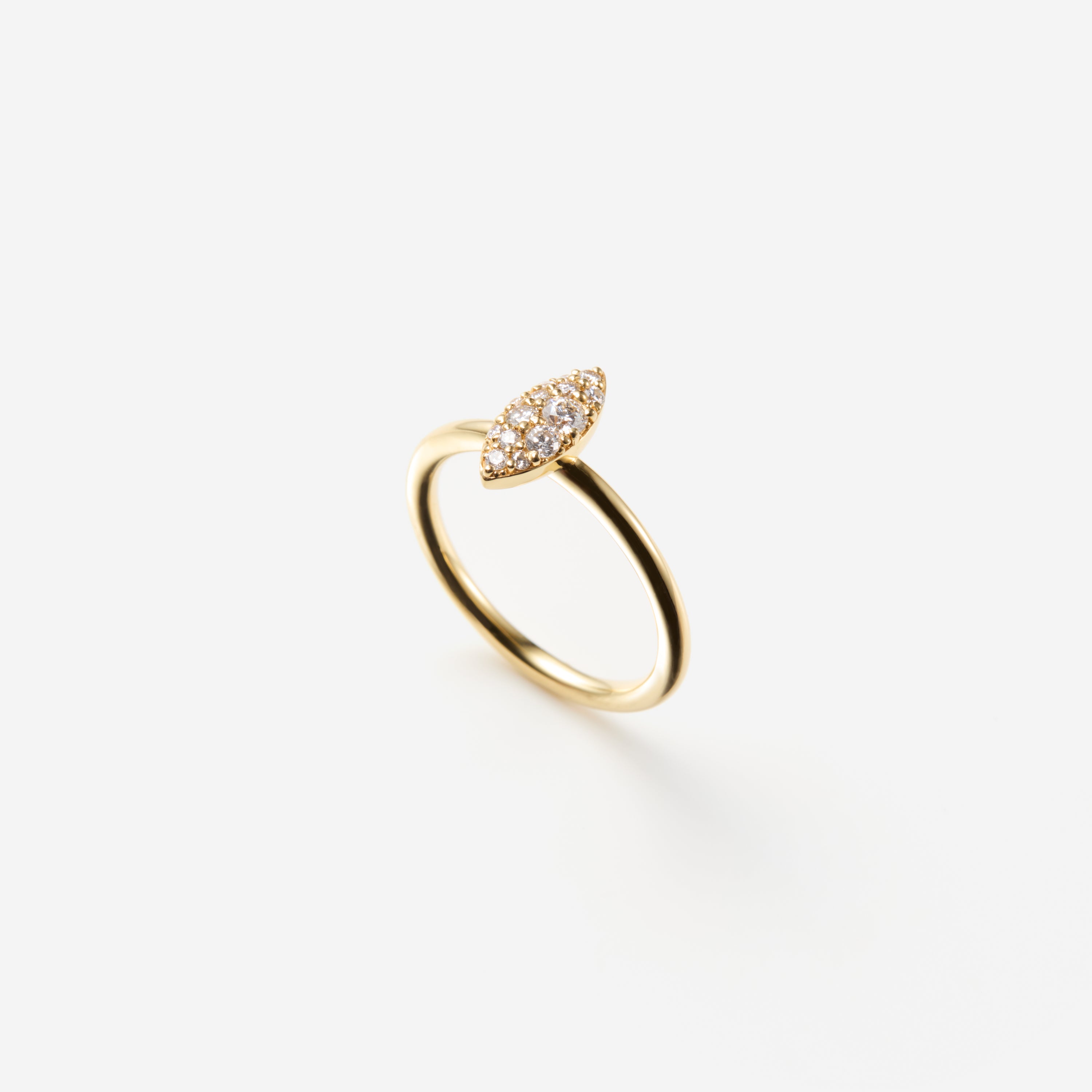 Pave "Marquis" リング K18YG