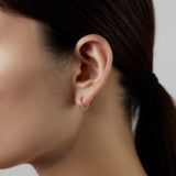 Layered フープピアス(medium) K18YG