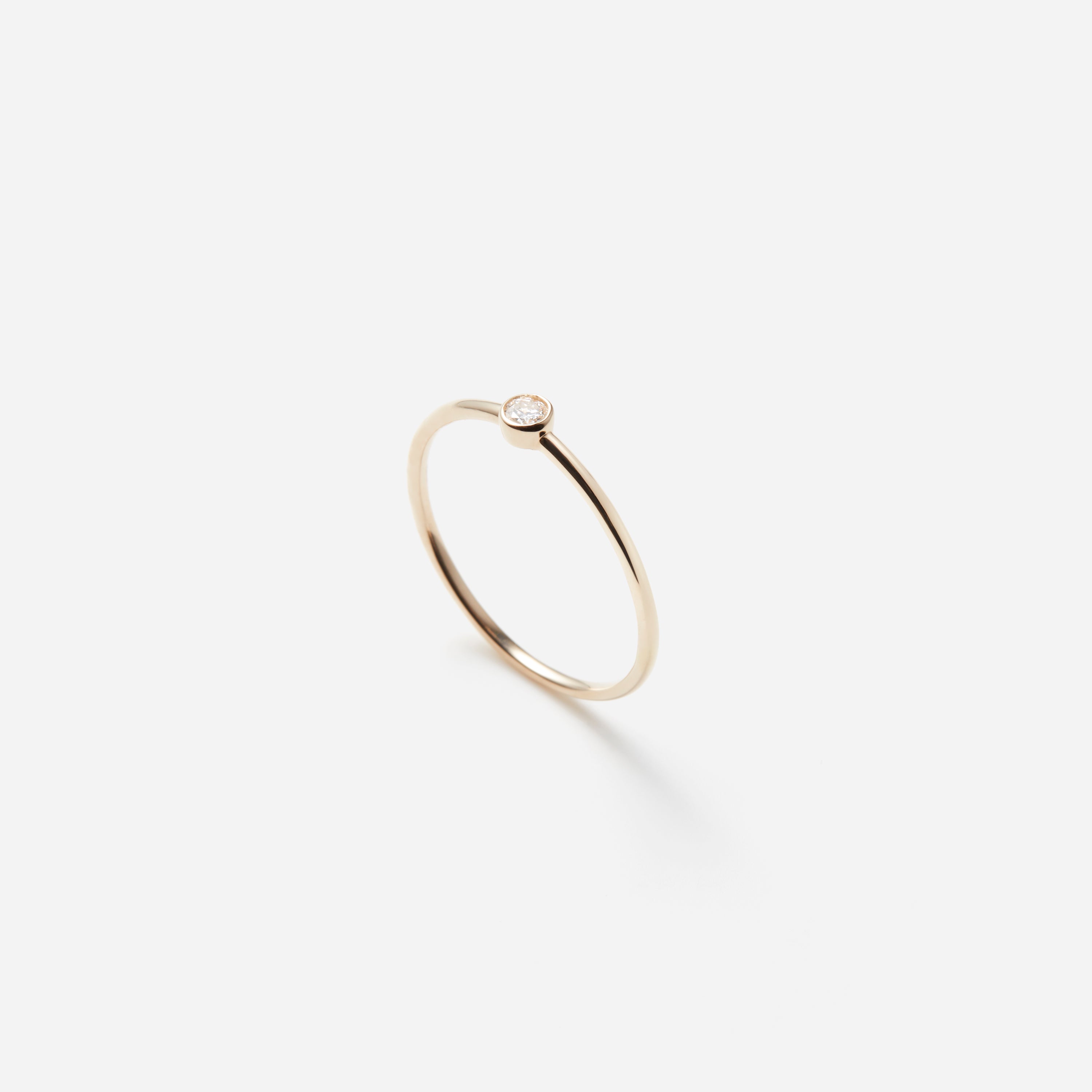 Layered "1P(0.07ct)" リング K10YG
