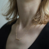 Linear Necklace  "Bar trio"