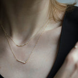 Linear Necklace  "Bar trio"