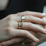 Layered "Bezel milgrain" リング