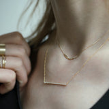 Linear Necklace  "Bar trio"