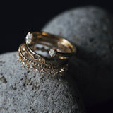 Layered "Heart hole" リング K10YG
