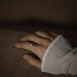 Layered "Drop heart" リング K10YG
