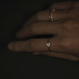 Layered "Side heart" リング K10YG