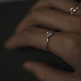 Layered "Side heart" リング K10YG