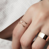 Layered Ring "Double line"