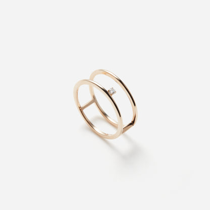 Layered Ring "Double line"