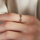 Layered Ring "3Link"K10YG/PT