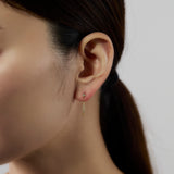 Layered "D-Solitaire" ピアス