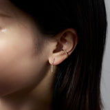 Linear Pierced earring  "Bar duo/SM"
