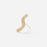 Linear Pierced earring  "S line"