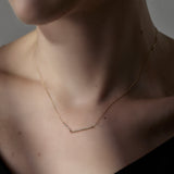 Linear Necklace  "Bar duo"