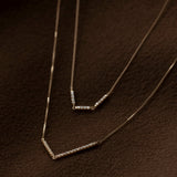 Linear Necklace  "Bar trio"