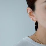Form Pierced earring "Oval long"