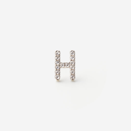 Symbol Pierced earring "H"
