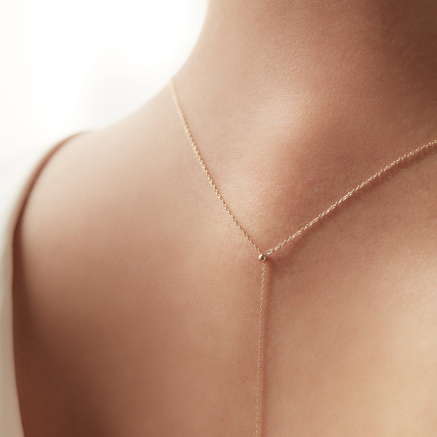 Chain Necklace"Lariat" K18YG