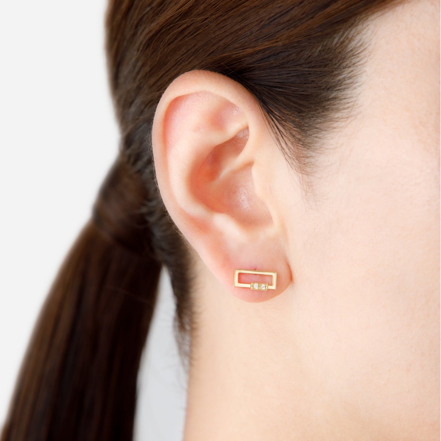 Form Pierced earring "Rectangle"