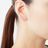 Hexagon Fukuda Makoto Pierced earring K10YG/0.10ct
