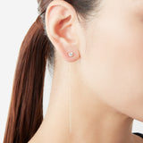 Hexagon Fukuda Makoto Pierced earring K10YG/0.18ct