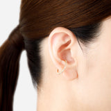 Linear Earcuff "Brown L"
